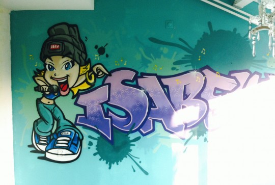 Graffiti kinderkamer Isabel