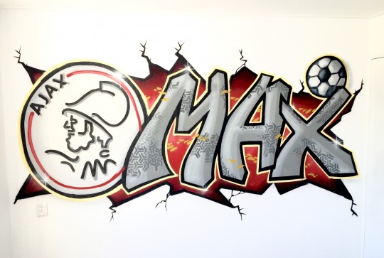 Graffiti Max ajax voetbal